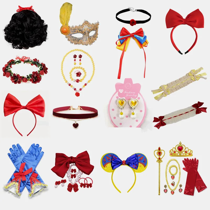 Girls Princess Snow White Accessory Party Tiara Crown