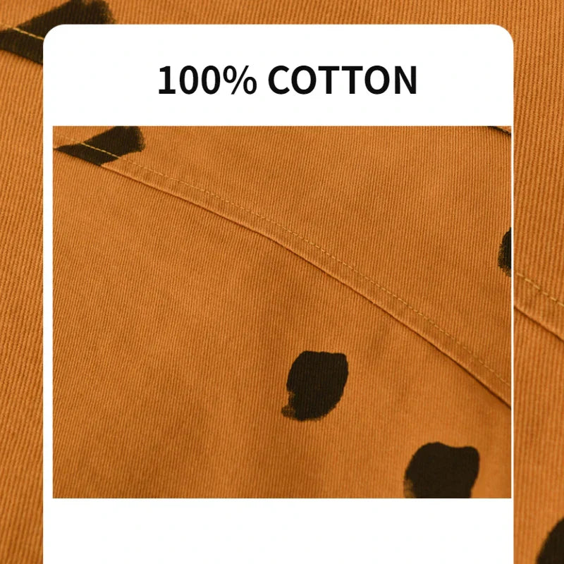 Spring Summer New 100% Cotton Casual Printed Shirt