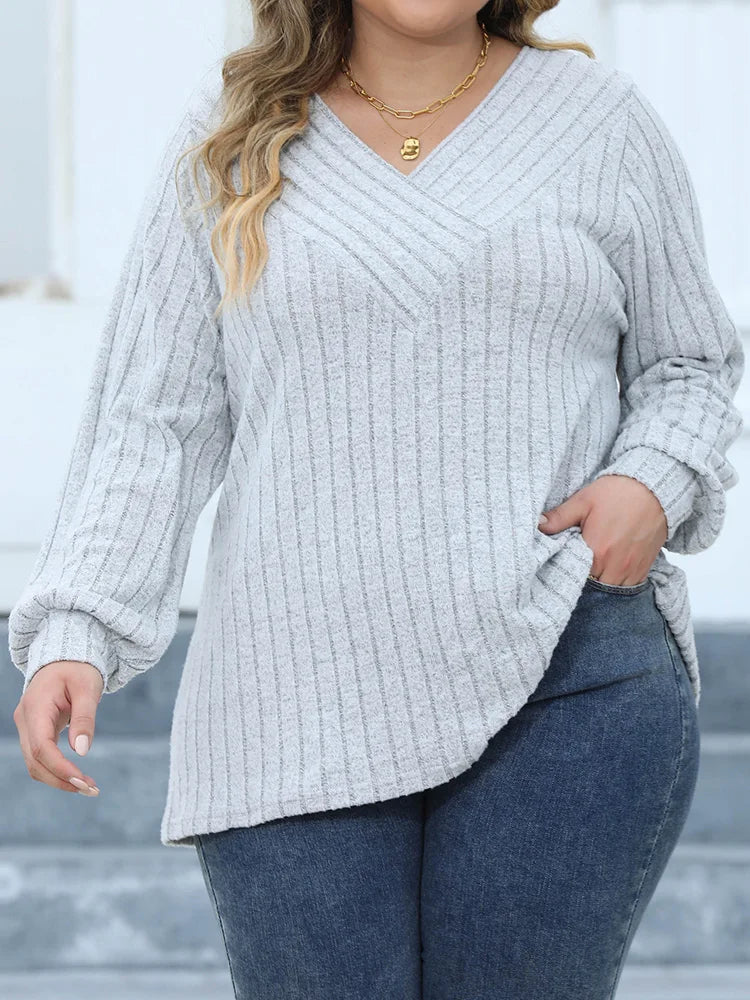 GIBSIE Plus Size Long Sleeve T Shirts for