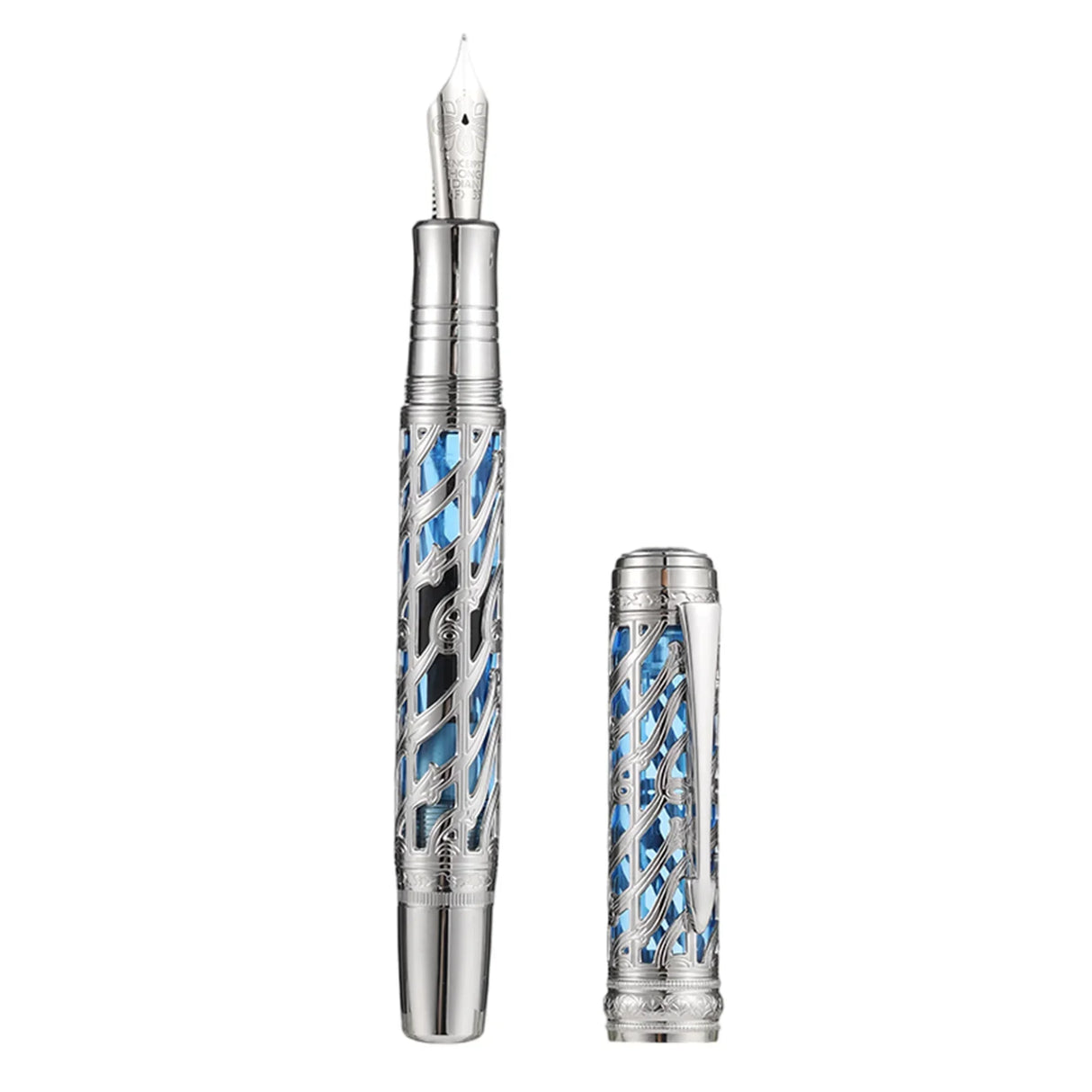 New Hongdian A6 Hollow Piston Metal Fountain Pen