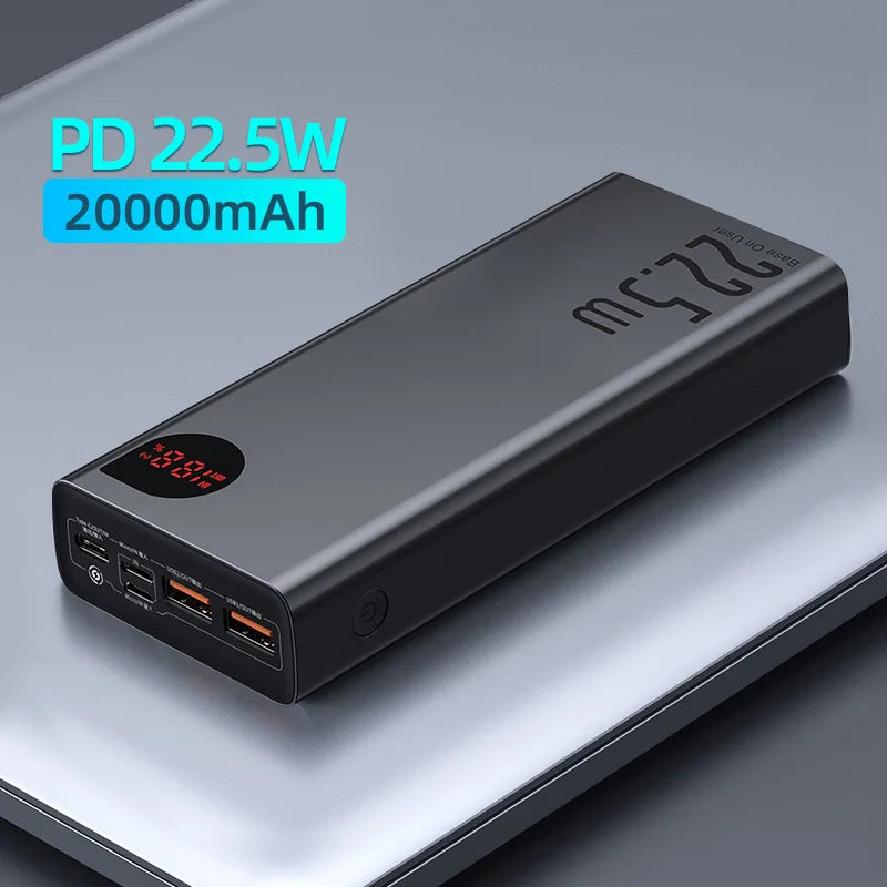 Baseus 65W Power Bank 20000mAh Portable Charging Powerbank