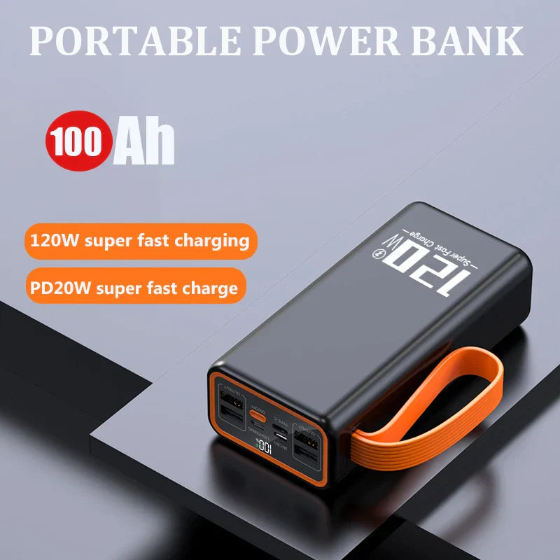 200000mAh Twoway Fast Charging 120W Portable Charger Power