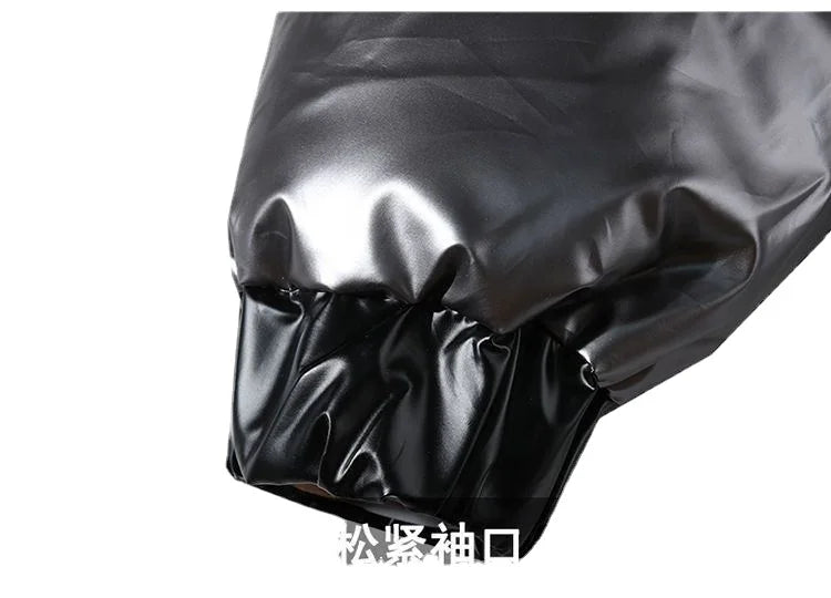 2022 New Bright Leather Men Thicken Warm Winter