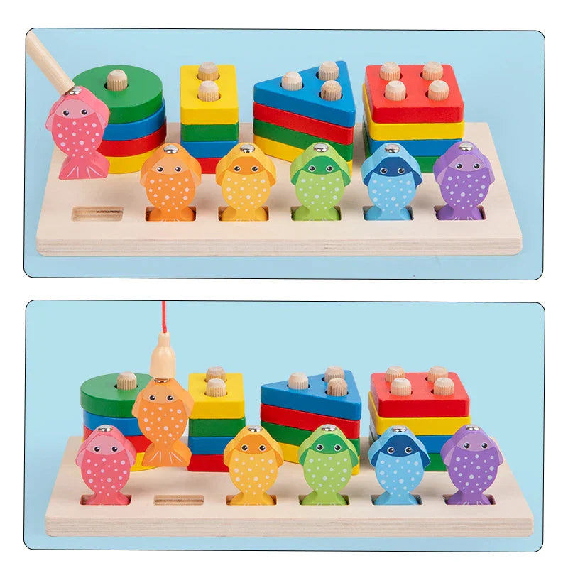 in Montessori Baby Developmental Toys Shape Sorting Puzzle