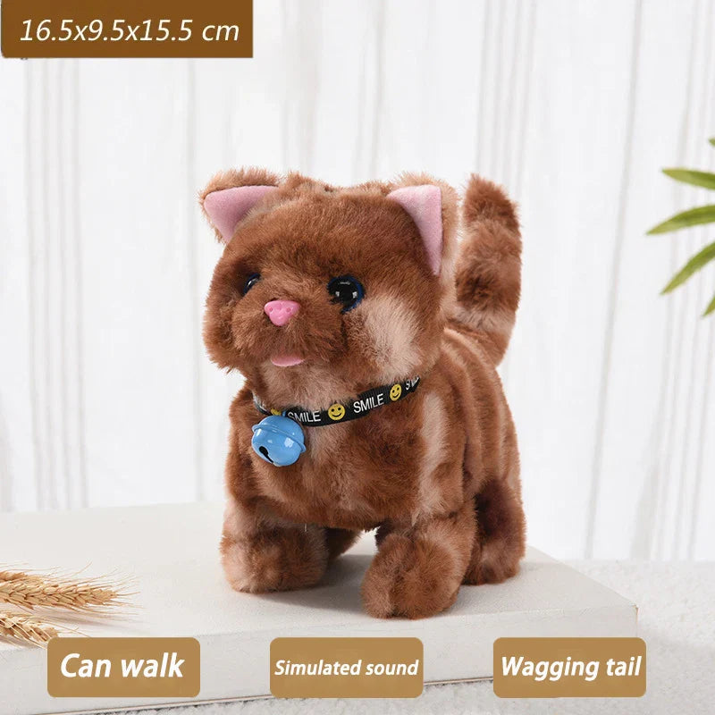 New Walking Kitty Plush Toy Electric Interactive Cat