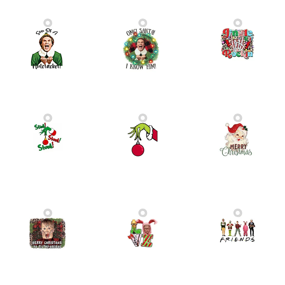 Green Christmas Acrylic Charms Classic Movie Stink Stank