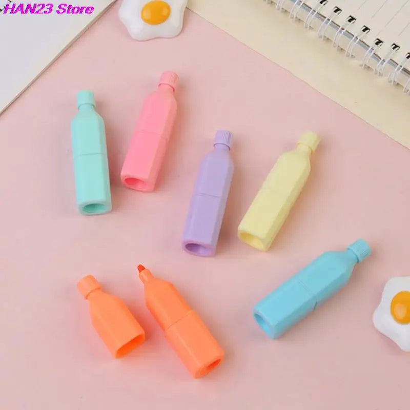 6Pcs/Lot Cute Cartoon Cat Highlighters School Office Stationery