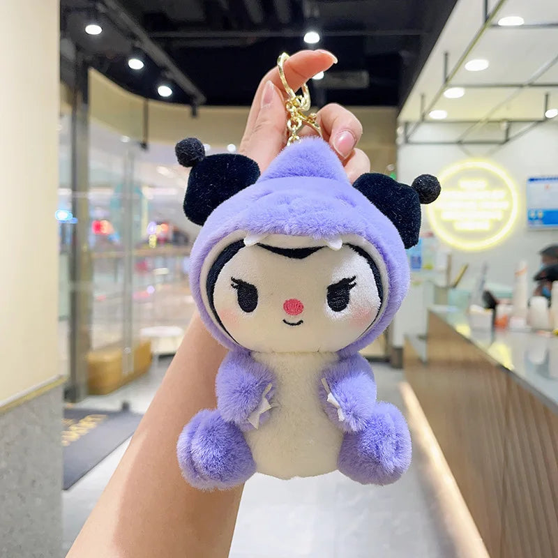 Kawaii Sanrio Plush Keychain Hello Kitty Kuromi Cinnamoroll