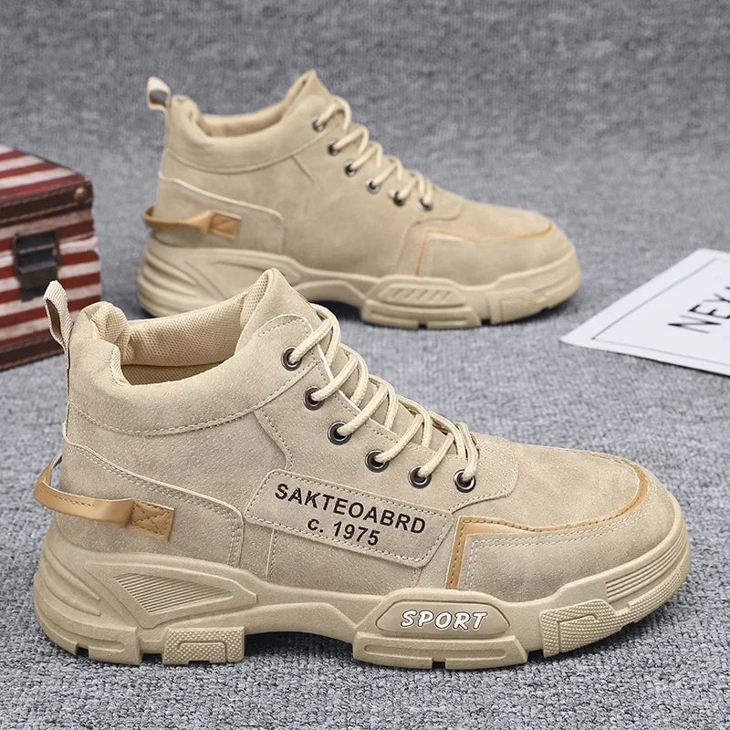 Autumn and Winter Middle Cylinder Fashion Men's Shoes