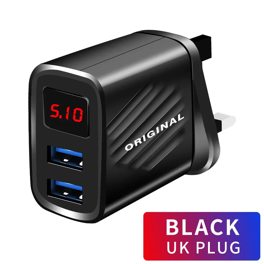 Dual USB Charger 20W Mobile Phone Charger Fast