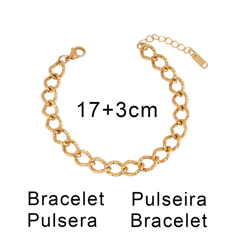 Heart Pendant Stainless Steel Bracelet Women Fashion 316L
