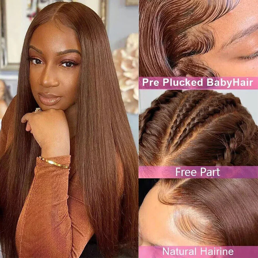 13x4 Bone Straight Lace Front Wigs Human Hair