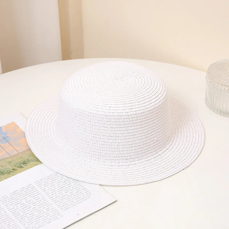 Summer Fashion Versatile Men's Women's Straw Hat Flat