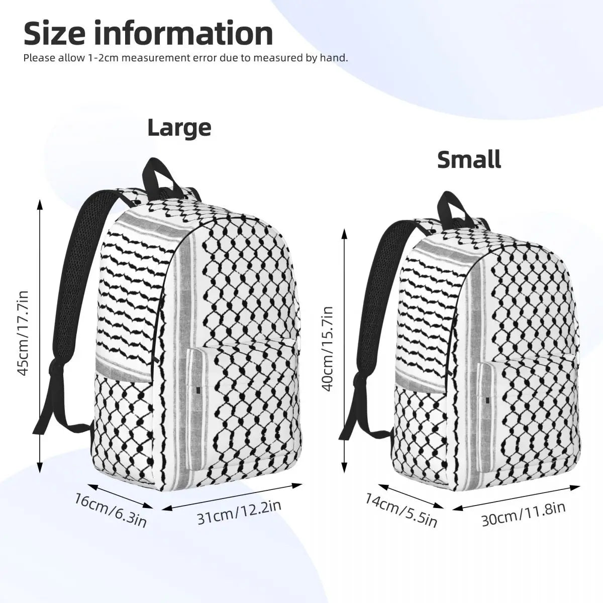 Palestinian Hatta Folk Teenage Backpack Outdoor High School