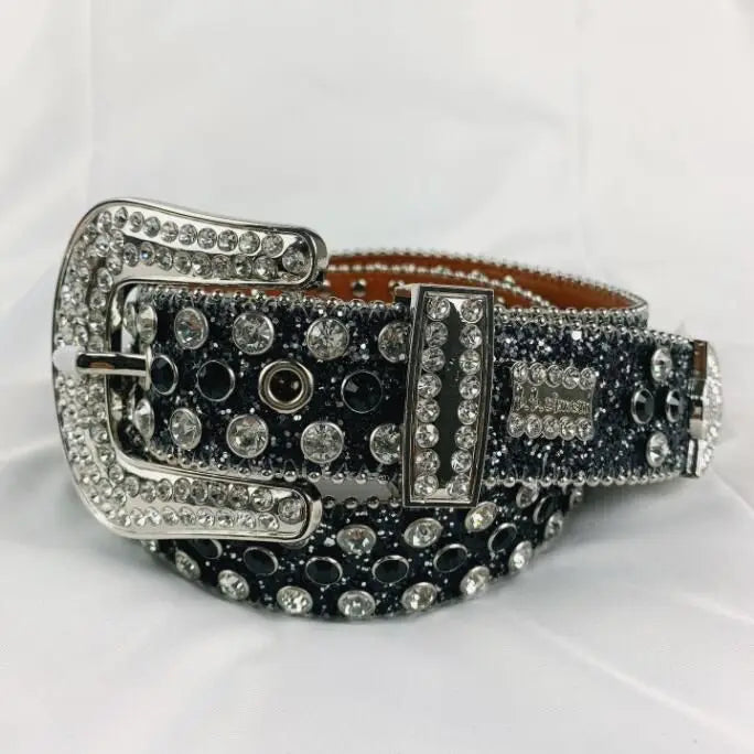 2024 Luxury Strap Men Women Rhinestones Belt Western