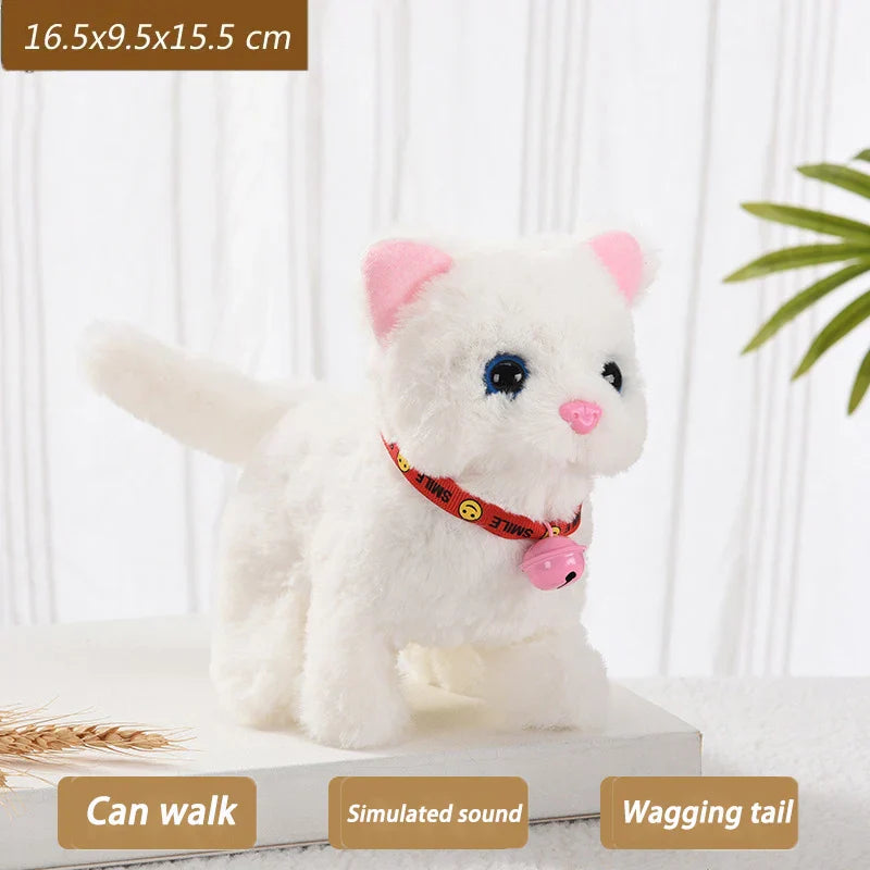 New Walking Kitty Plush Toy Electric Interactive Cat