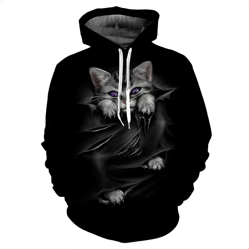 2024 New Arrival Black and White Cat 3D