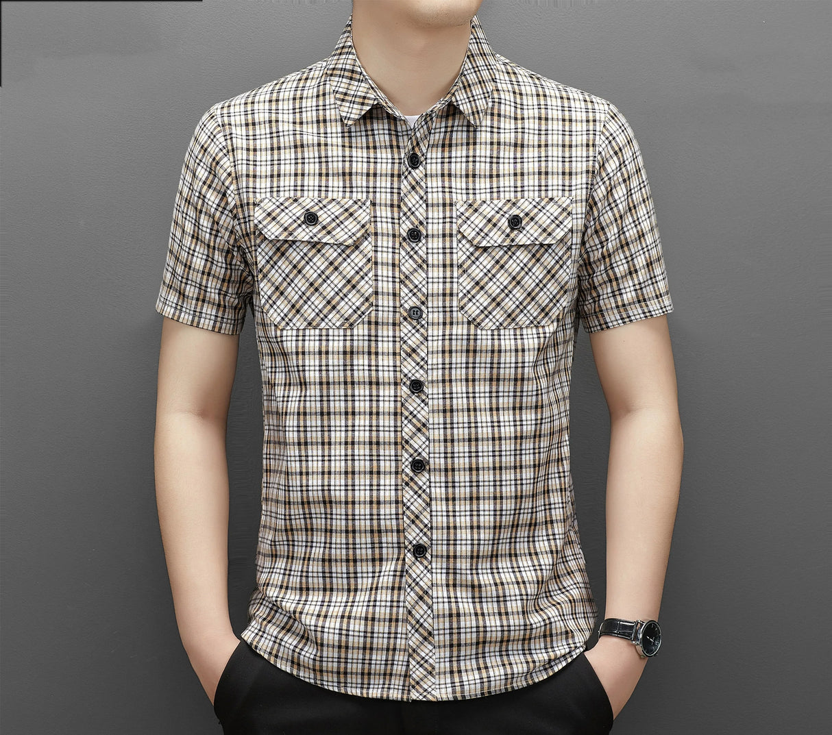Summer Cotton Men's New in Shirt Slim Fit