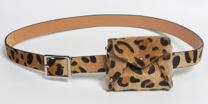 Women's Leopard Print Belt Bag for Autumn/Winter Fashion