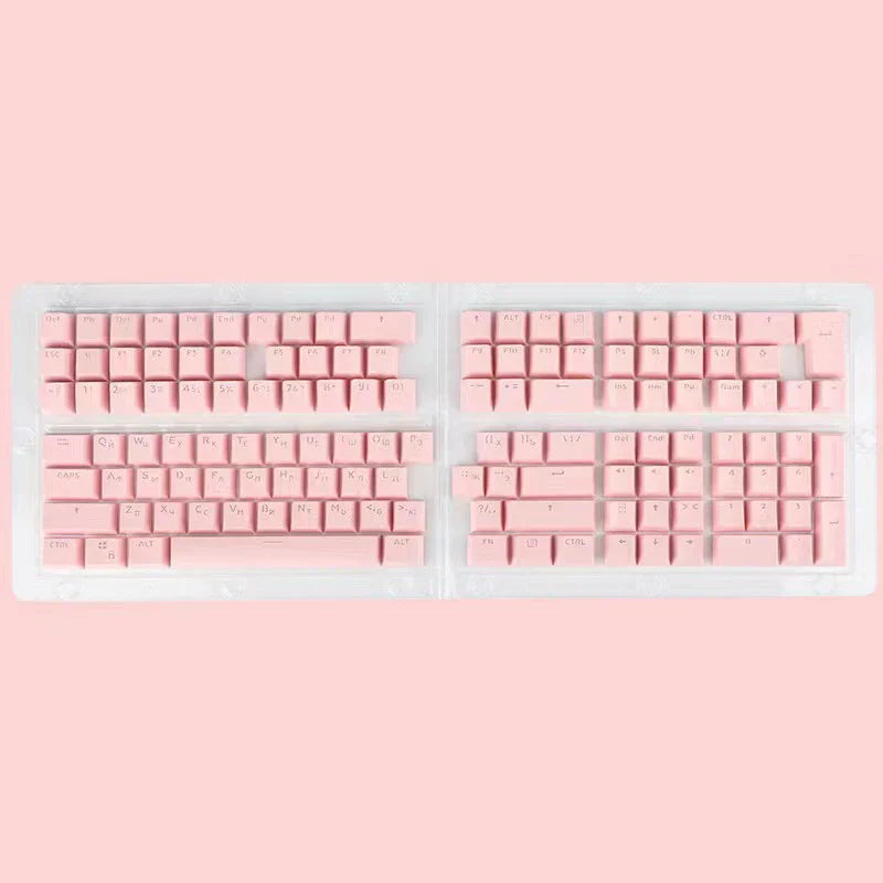 104 Keys Russian Korean Backlit Keycaps For Mechanical