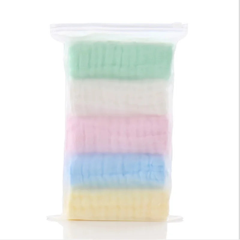 5pcs/lot Muslin 6 layers Cotton Soft Baby Towels