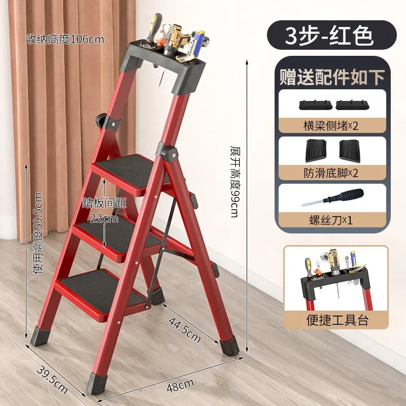 Folding Ladder Carbon Steel Protable Ladder Chair Strong