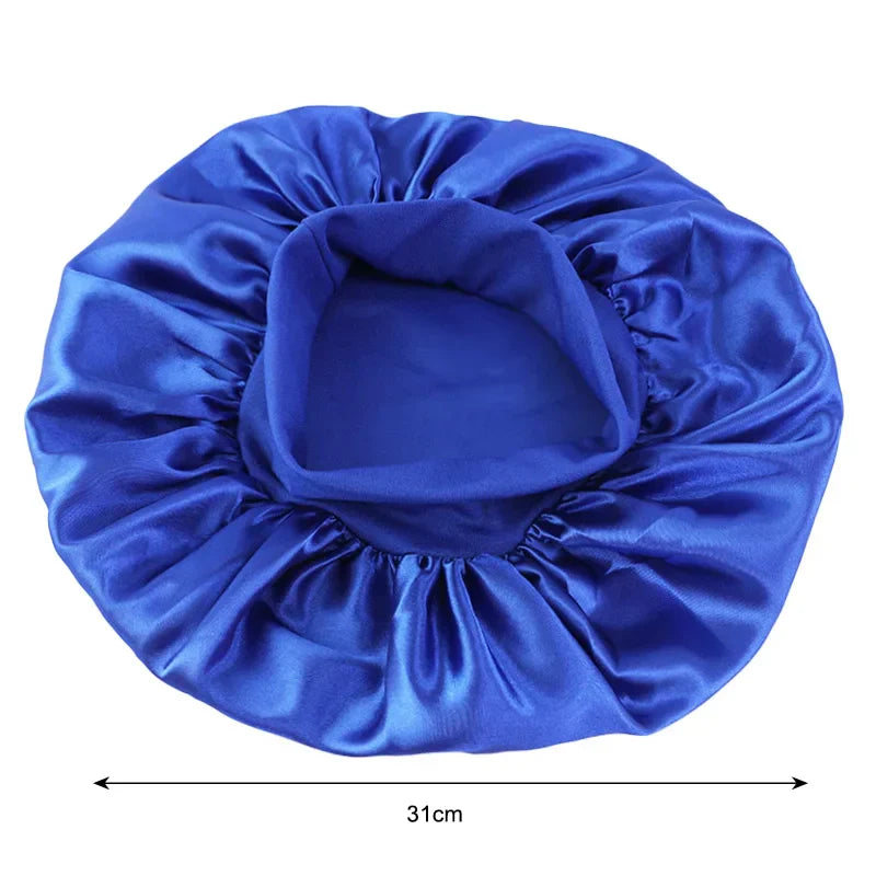 3PCS/LOT Women Satin Sleeping Hat Adjust Head Cover