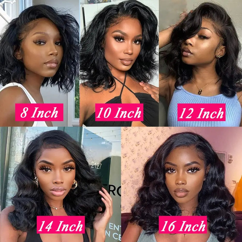 Brazilian Body Wave Frontal Wigs Short 13x4 Lace