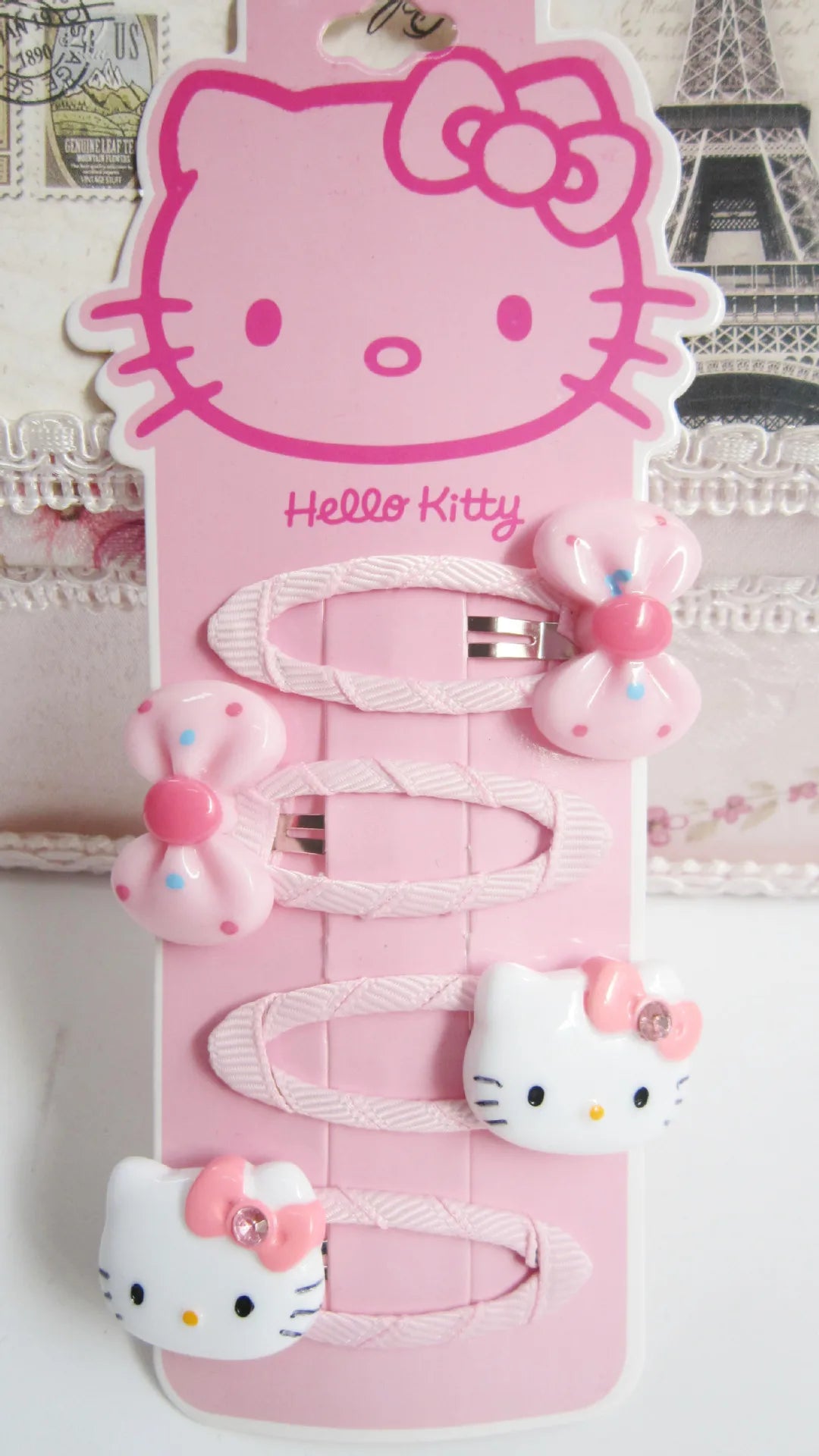 4pcs Sanrio Hello Kitty Children's Hairpin Hair Rope