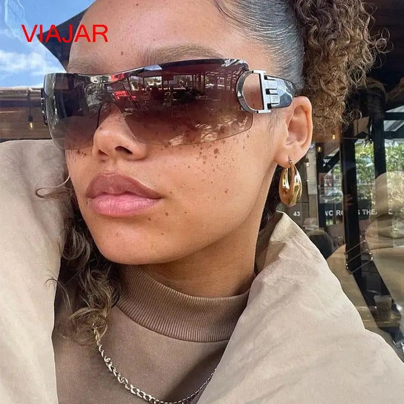 Trendy Y2k Sunglasses Women Men Oversize Designer Brand