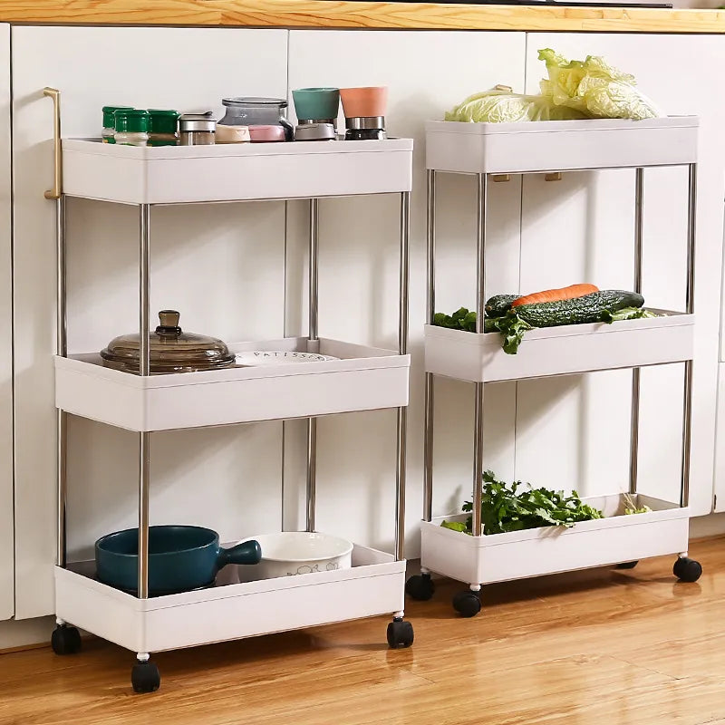 Kitchen Small Gap Storage Rack Four-story Kitchen Narrow