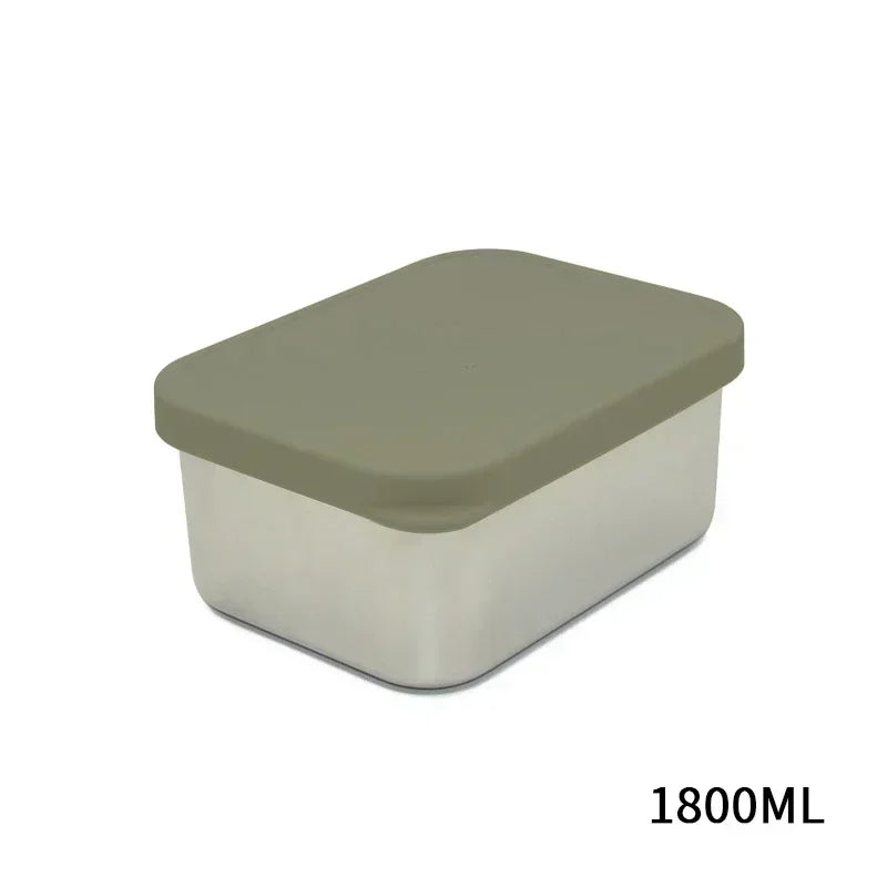 Bpa Free Lunch Box Stainless Steel White Silicone