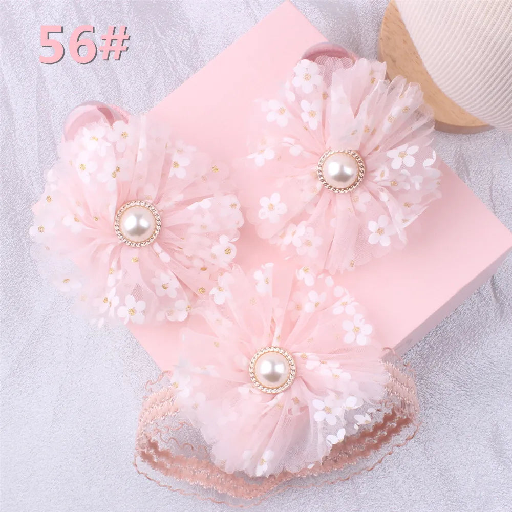 1 Set Cute Gift Bow Flowers Baby Girls