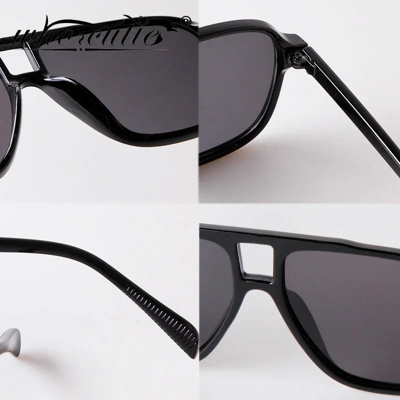 WHO CUTIE 2021 New Leopard Oversized Sunglasses Women