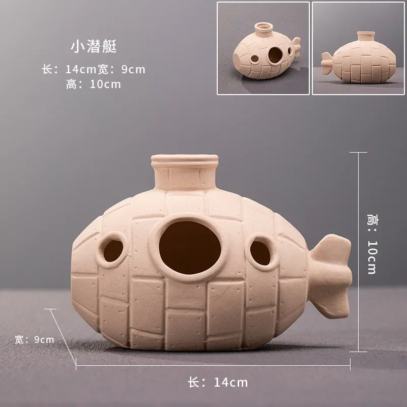 Clay Aquarium Decoration Ceramics Fish Tank Landscaping Shrimp