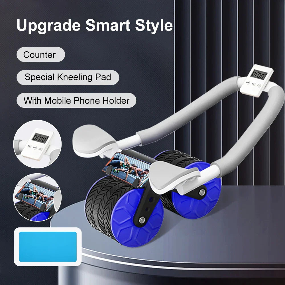 Ab Roller Wheel Automatic Rebound With Elbow Support