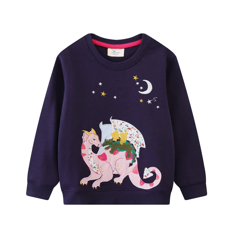 Jumping Meters 2-7T Autumn Spring Baby Girls Sweatshirts
