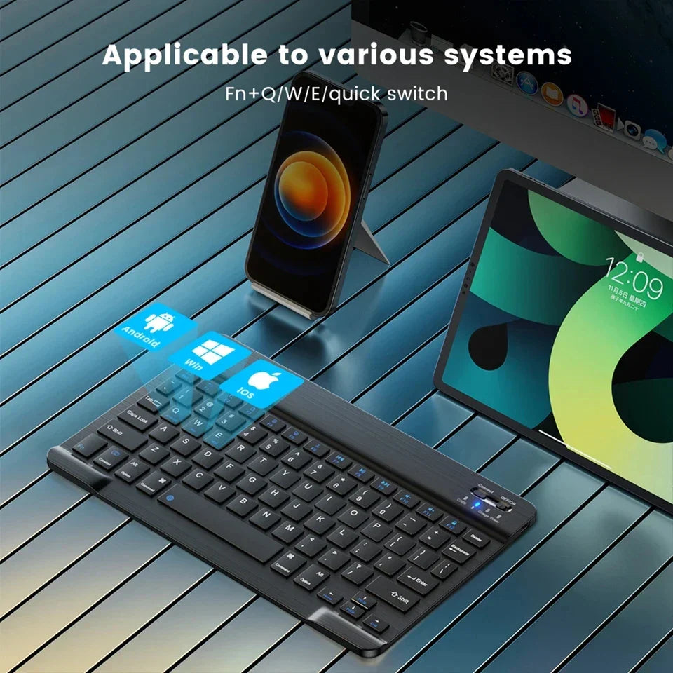 Spanish French Bluetooth Wireless Keyboard Azerty Russian Korean