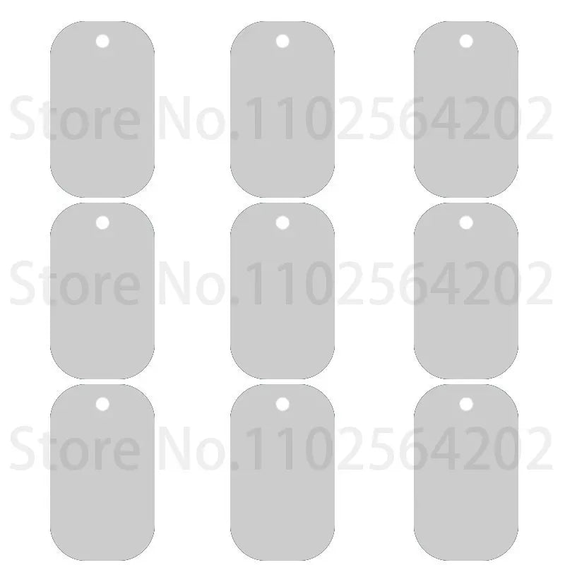 20pcs Aluminum Blank Rectangular Pet Dog Tag Custom
