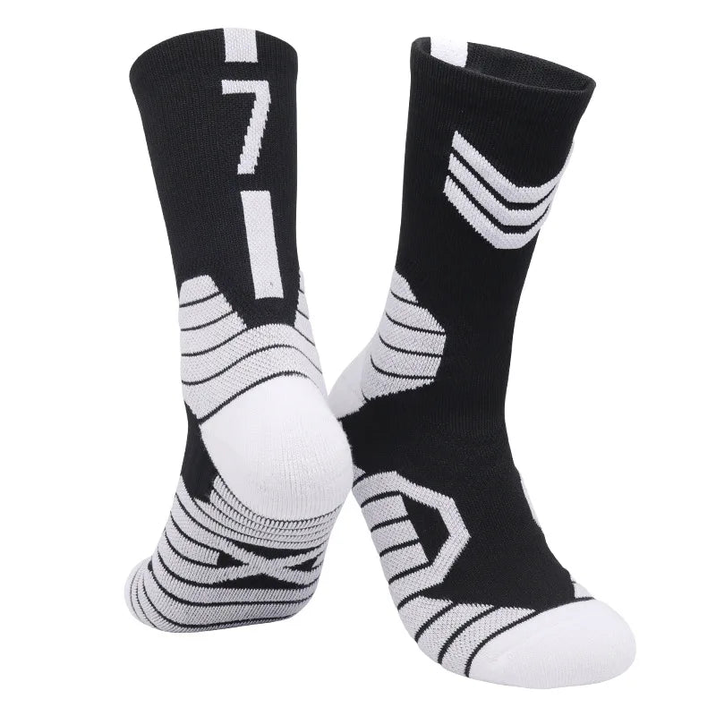 5 Pairs Men's Athletic Crew Socks Performance