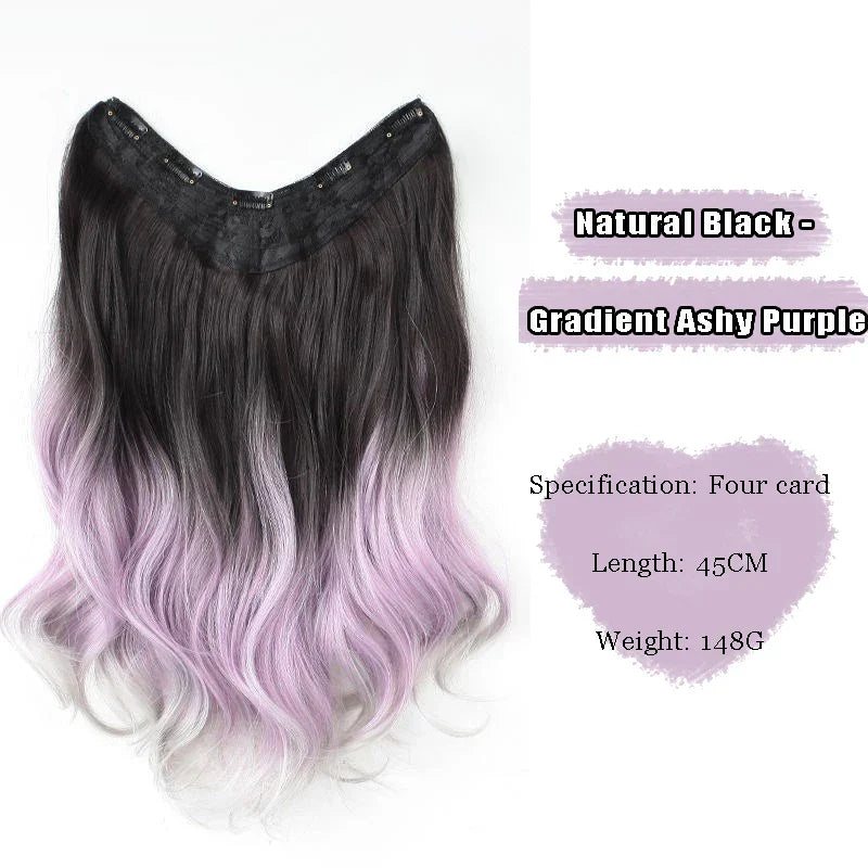 FORLISEE Synthetic Long Curly Hair Gradient Paris Painted