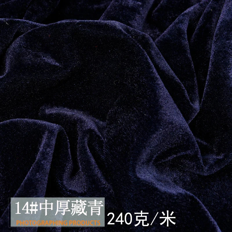 100*160cm Solid Color Mixed Textile Gold Velvet Fabric