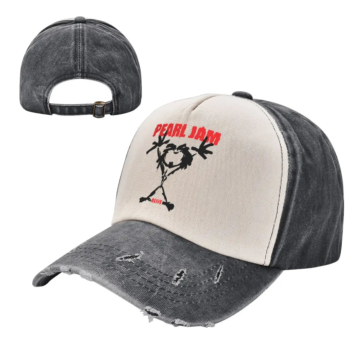 Baseball Cap Pearls Jam Rock Band Outfit for