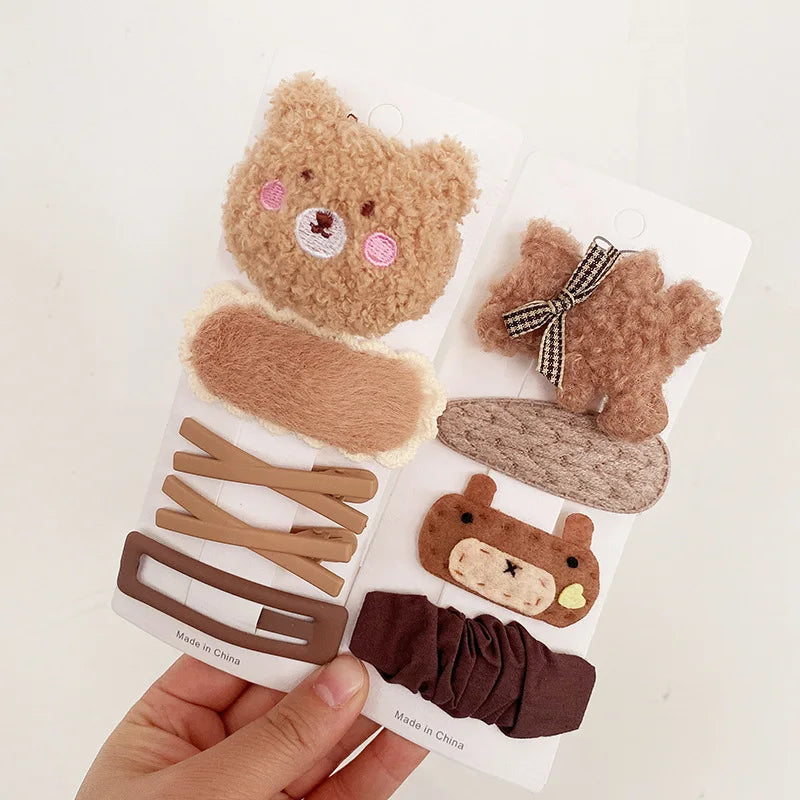 4PCS Baby Girl Hair Clips Autumn Winter Kids