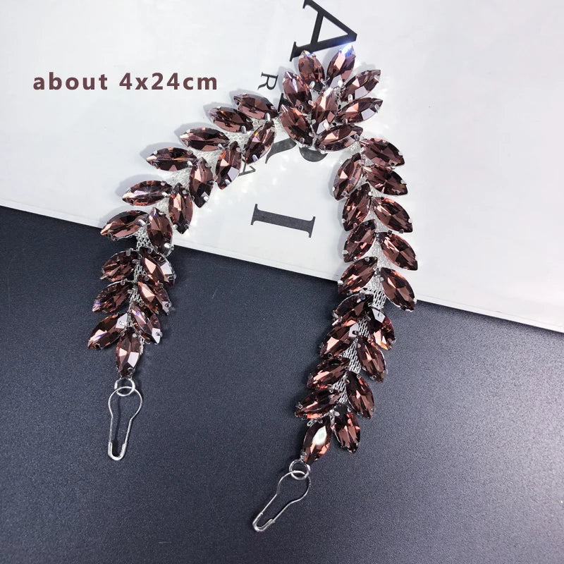 High Quality Crystal Bridal Belt Rhinestone Applique Strass