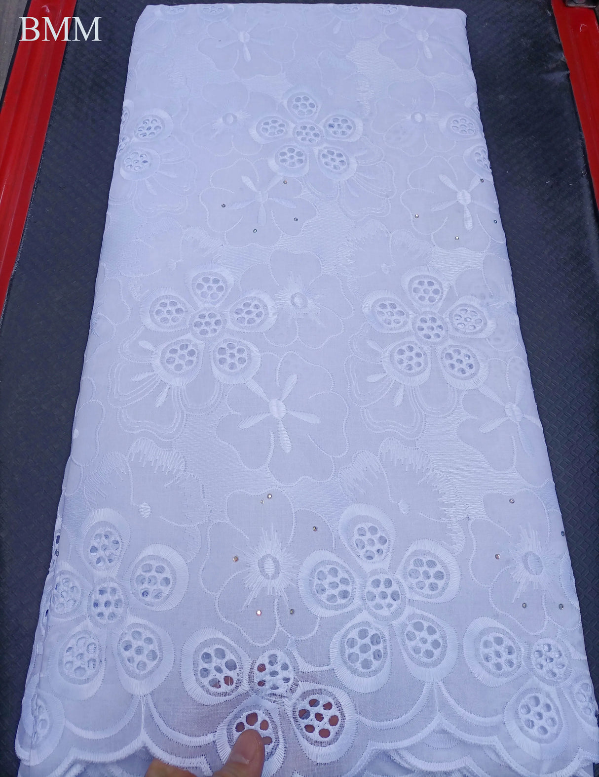 white lace fabric 5 yards nigerian lace fabric