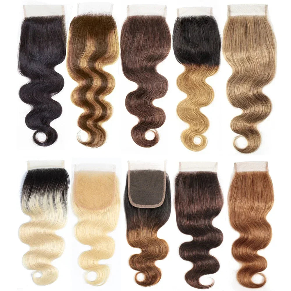 4x4 Lace Closure Body Wave Natural Color Dark