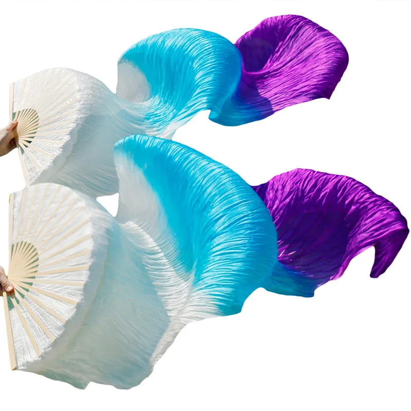 Belly Dance Fan 100% Real Silk Veils 1pc