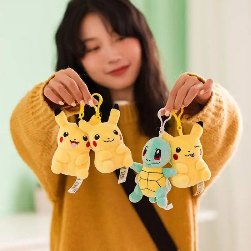 Pokemon Plush Keychain Action Figure Pikachu Key Chain