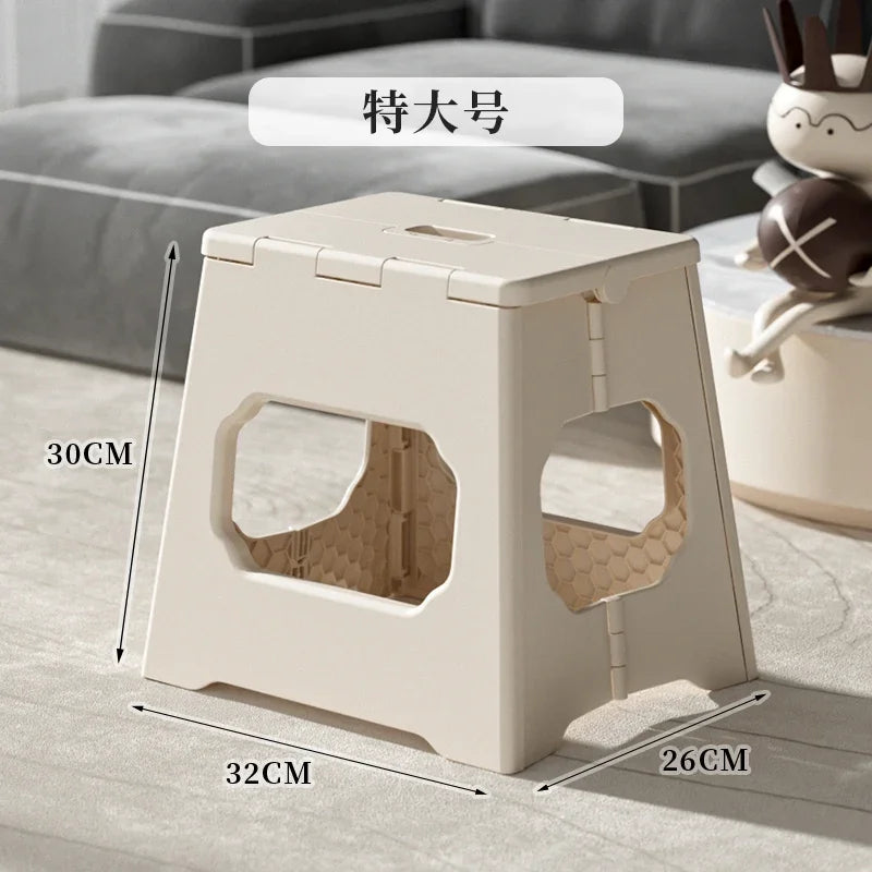 Plastic Foldable Bathroom Chair Shower Small Foot Minder